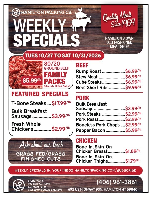 HP Weekly Specials - Full Page - Oct 27 Hamilton Packing Weekly Specials Flyer for August 18-22 2026